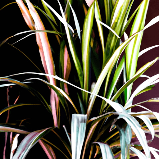 An image showcasing a vibrant spider plant with brown leaf tips