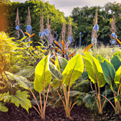 An image showcasing a lush garden bed filled with vibrant Gas Plants, their delicate spires reaching towards the sky