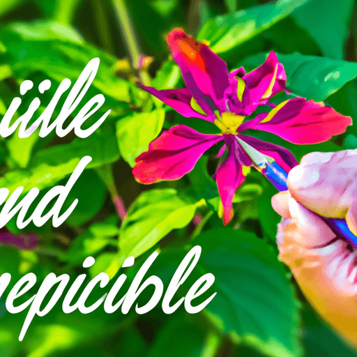 An image showcasing the vibrant Invincibelle Spirit flower in full bloom, surrounded by a lush garden