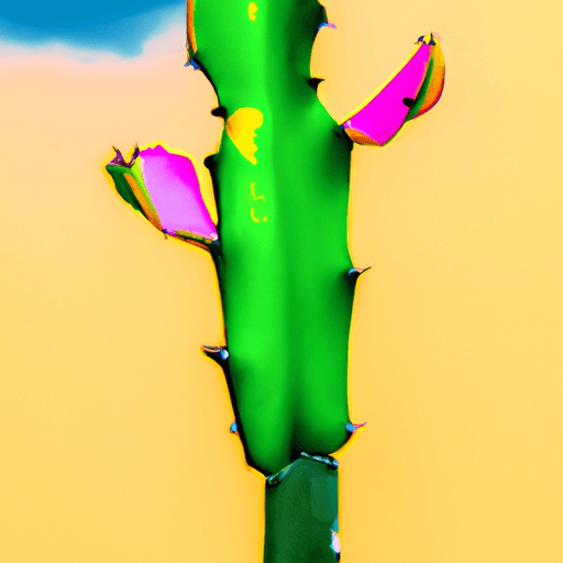 An image showcasing a vibrant pencil cactus, flourishing in a sun-drenched room