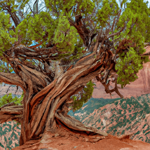 An image showcasing a mature Utah Juniper, standing proudly in the arid landscape of Utah