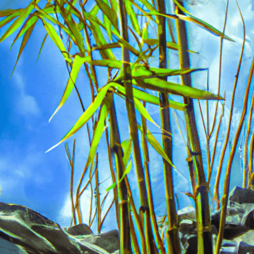 An image showcasing a lush, vibrant horsetail plant thriving amidst rocky terrain, its slender, bamboo-like stalks reaching towards the sky, while delicate green fronds cascade gracefully, capturing the essence of resilience in challenging environments