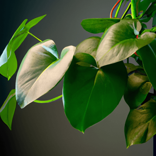 An image capturing a lush, vibrant Philodendron Oxapapense thriving in a well-lit room