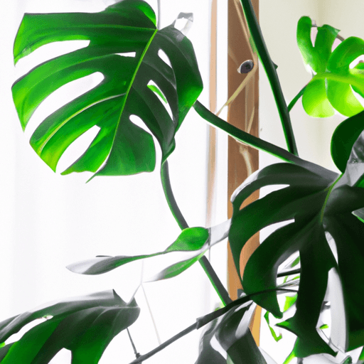 An image showcasing a healthy Monstera Subpinnata plant thriving in a bright, airy room