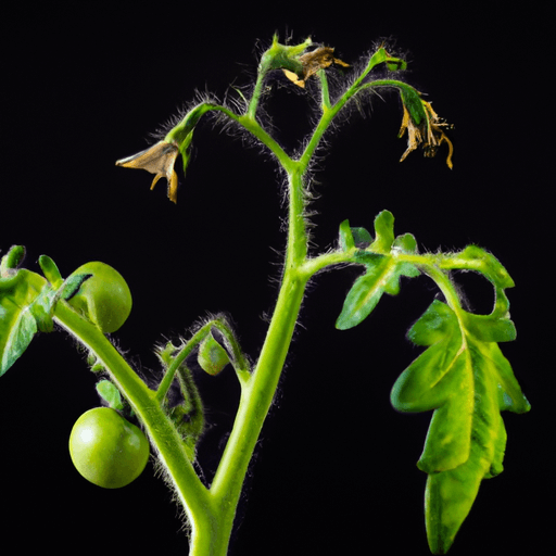 An image that showcases the captivating journey of a tomato plant's growth