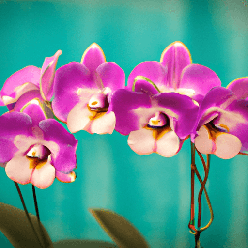 An image showcasing a vibrant display of diverse orchid varieties, each with unique shapes, colors, and patterns