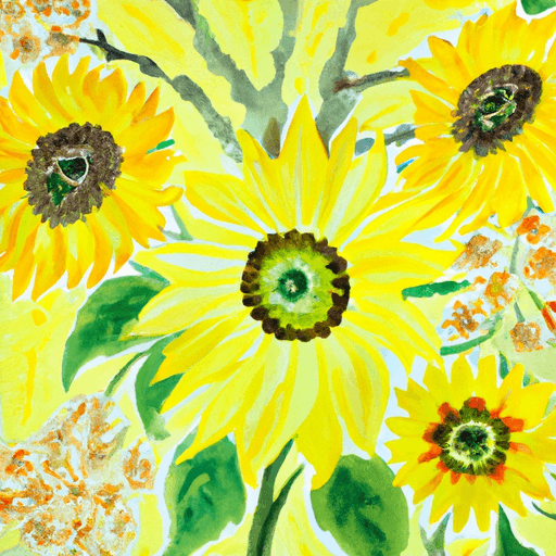 An image showcasing a dazzling array of vibrant yellow blooms