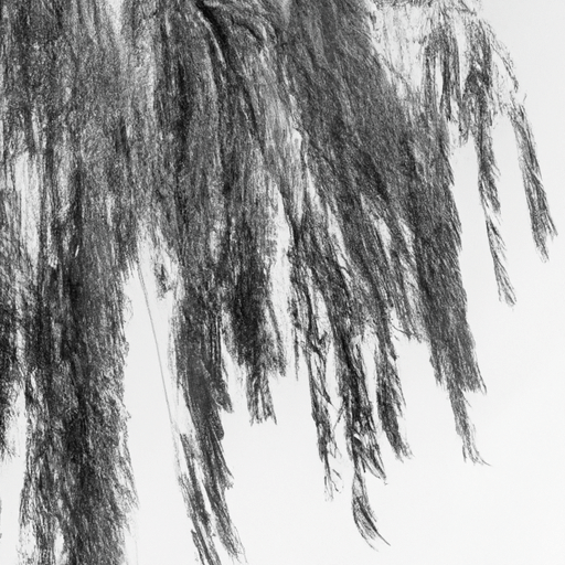 An image showcasing the serenity of weeping trees: a breathtaking willow tree, its slender branches gracefully cascading downwards, its delicate leaves swaying in the gentle breeze, evoking a sense of tranquility and natural beauty