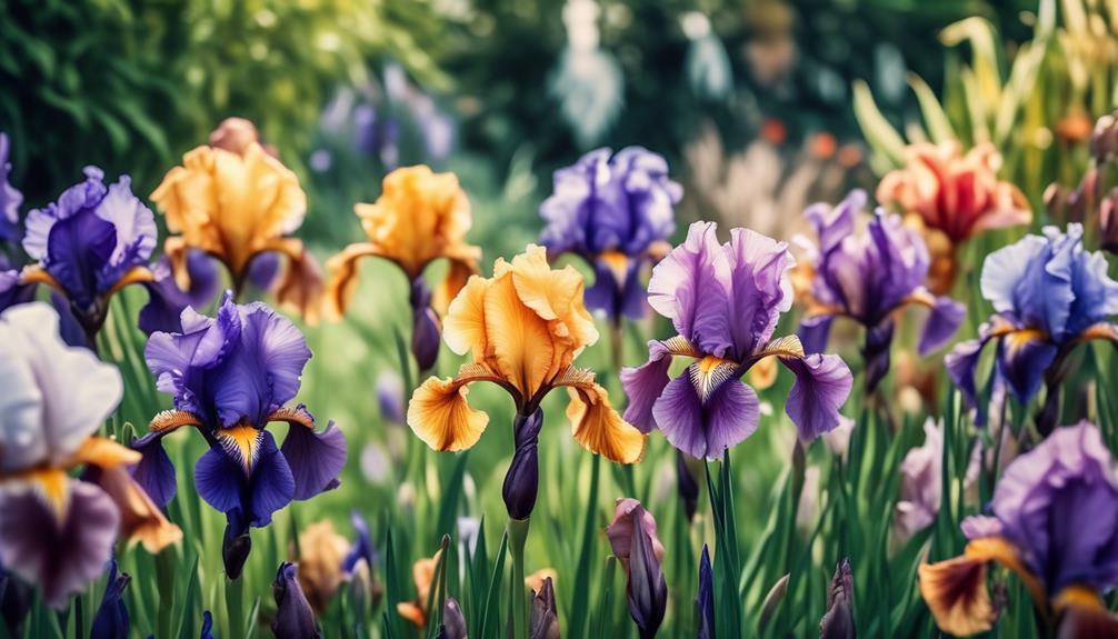 diverse iris species for gardening